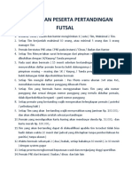 Persyaratan Peserta Pertandingan Futsal