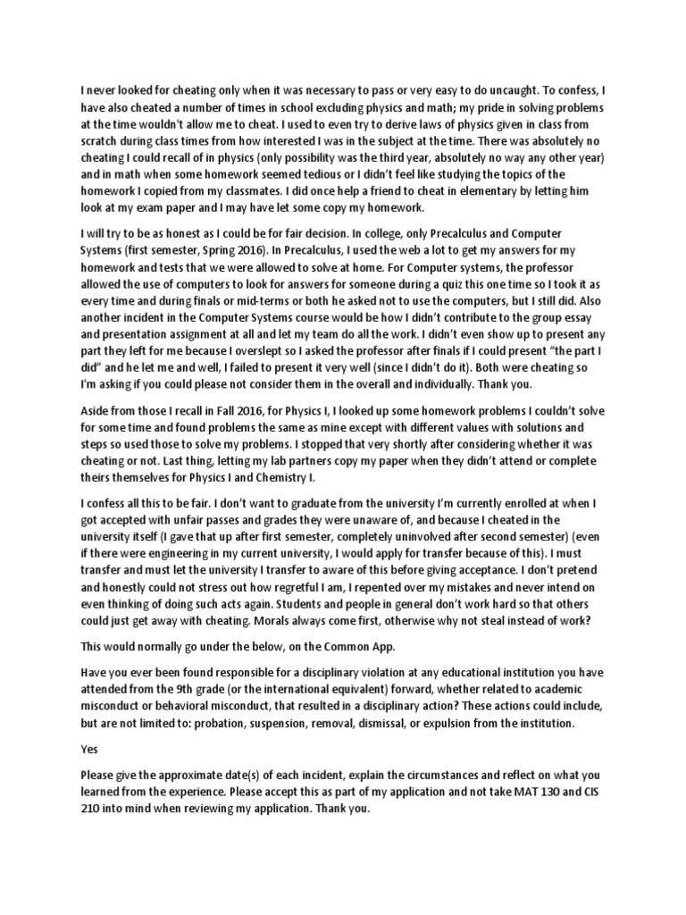 Academic cheating essays picture