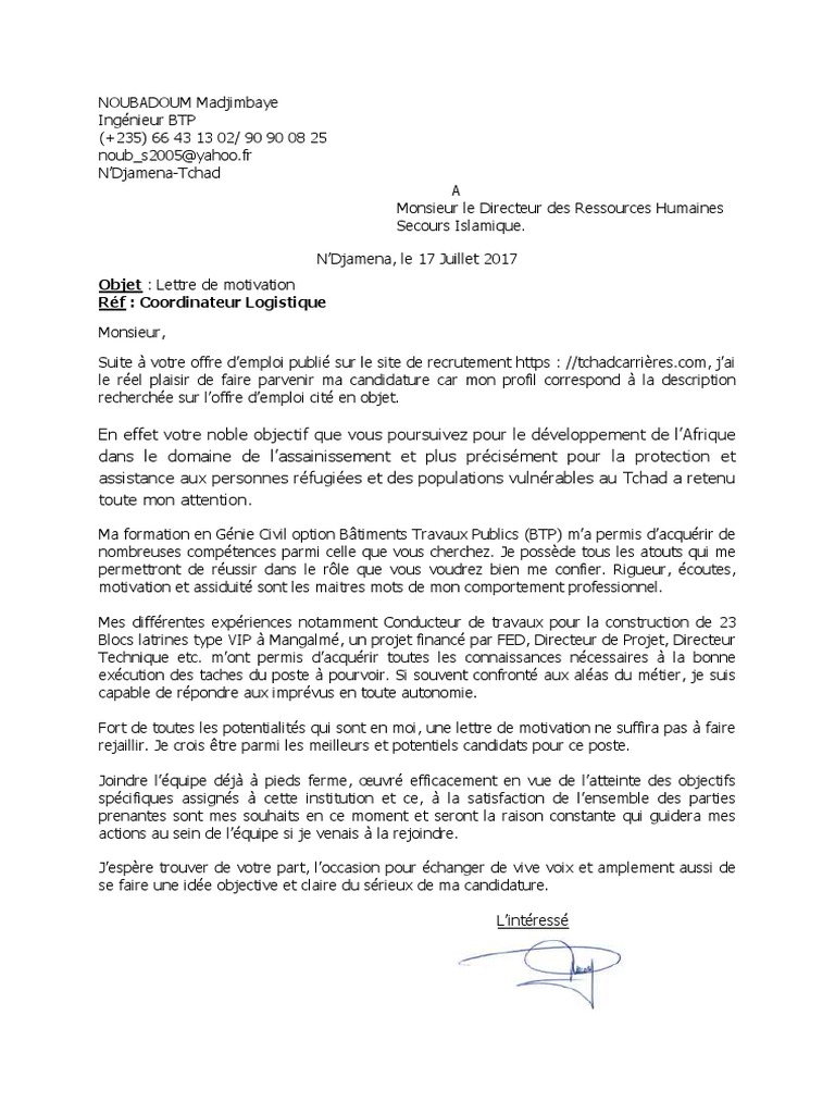 Lettre De Motivation Pour Modele Lettre de Demission