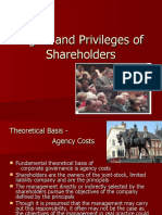 Rights and Privileges of Shareholders 