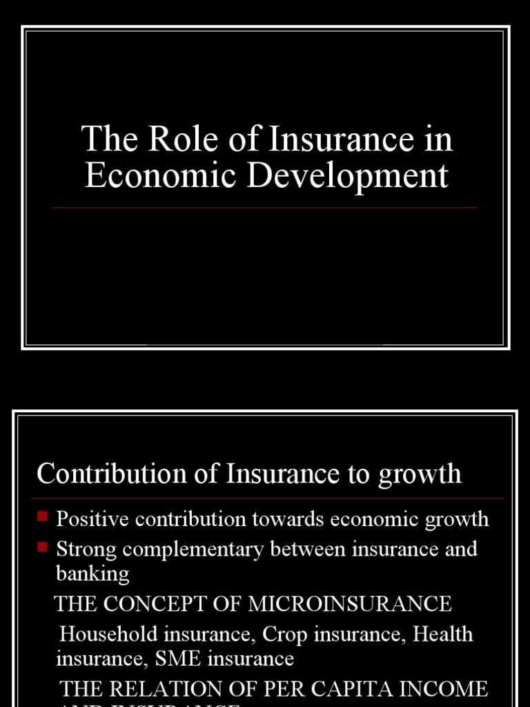 Role of Insurance in Economic Development