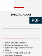 Special Plans in Life Insurance