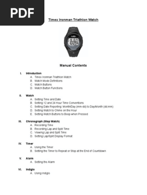 setting timex ironman watch