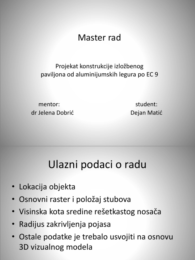 Master Rad Prezentacija | PDF
