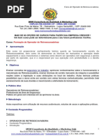 Conteúdo Curso Formação de Operador de Retroescavadeira