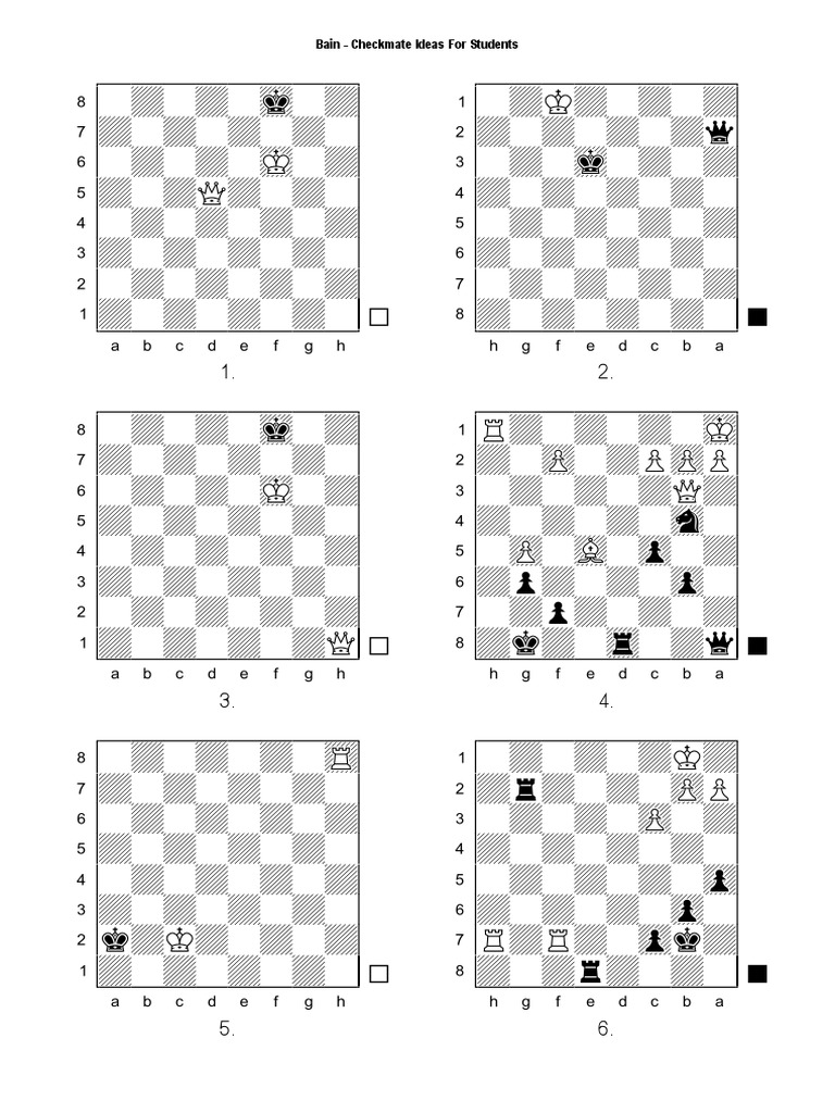 Two Rook Mate Practice Worksheet for kids