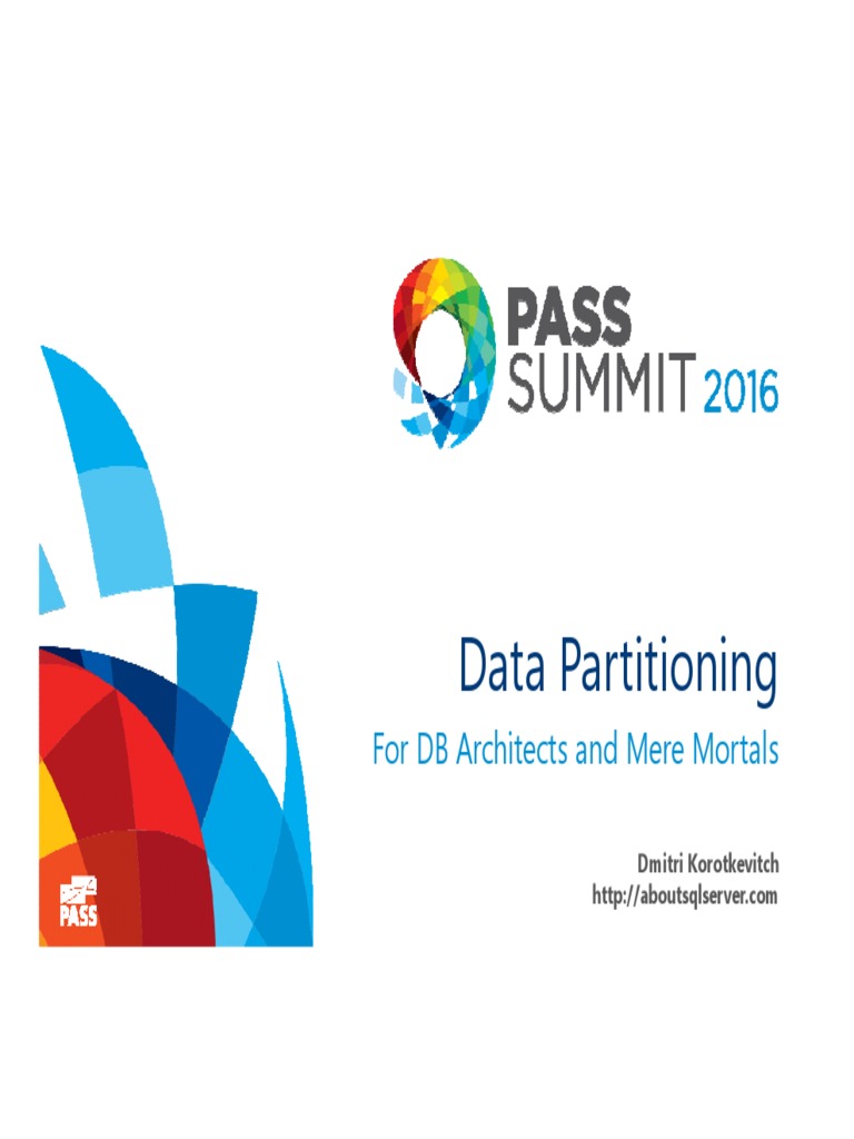 Data Partitioning PDF Database Index Microsoft Sql Server