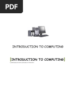 Introduction To Computing