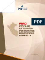 INEI Perfil de Pobreza x Dominio Geografico 2004-2015