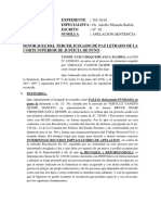 Apelación de sentencia de alimentos que fija pensión de S/. 350