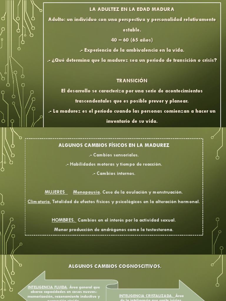 La Adultez En El Periodo De Madurez Pdf Hombre Adultos