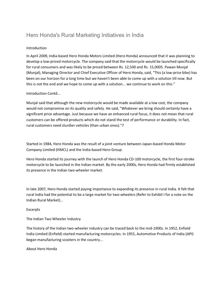 hero honda company history