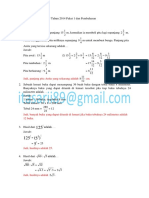 Soal UN Matematika SMP Tahun 2014 Paket 1 Dan Pembahasan