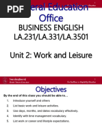 3 Unit 2 Work and Leisure