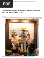 Cordelistas Amigos de Antonio Barreto Na Bienal Do Livro de Salvador – 2013 _ a Voz Do Cordel