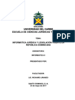 Informática Jurídica y Legislación Vigente en República Dominicana (Autoguardado)