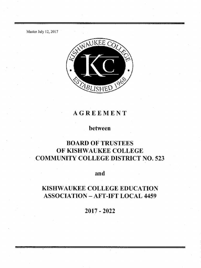 Kcea Agreement 2017-2022 | PDF