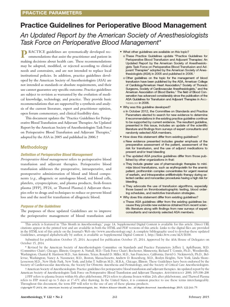 Practice Guidelines for Perioperative Blood Management.pdf Blood