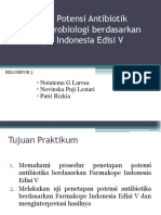 Persentasi Kelompok F5 (Potensi Antibiotika)