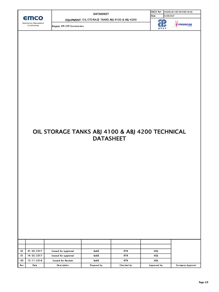 AR1602.03-MEC-DSH-002 Rev02 OIL STORAGE TANKS ABJ 4100 & ABJ 4200 ...