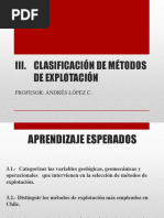 Metodos de Explotación - Unidad III