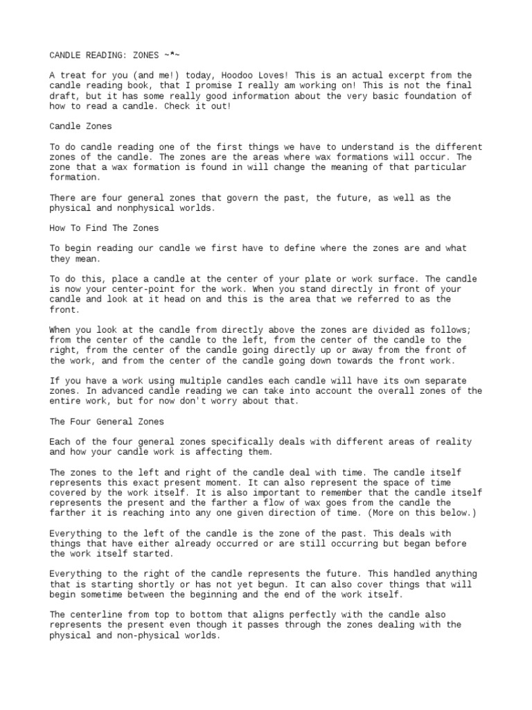 Candle Reading Zones PDF Plate Tectonics Reality