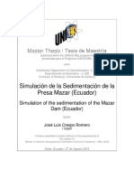 Simulacion de La Sedimentacion de La Presa Mazar (Ecuador)