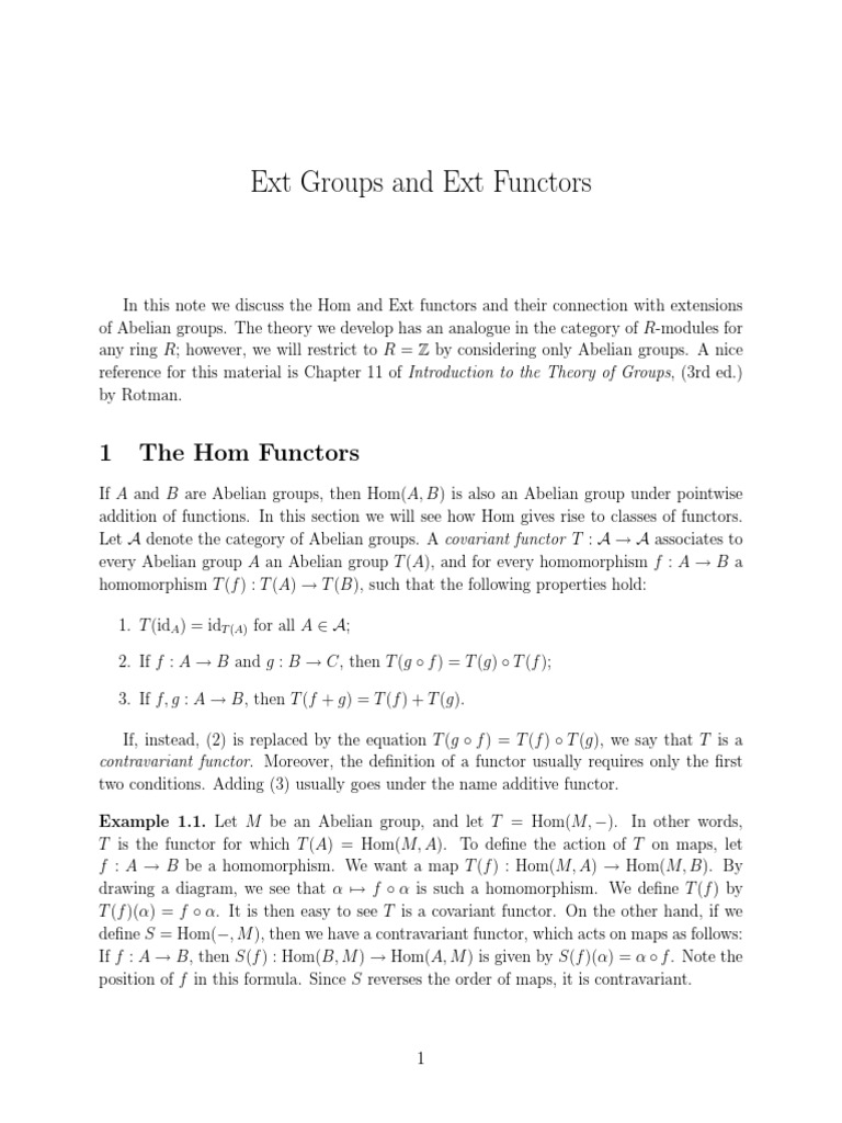Ext Notes | PDF | Metric Geometry | Algebraic Topology
