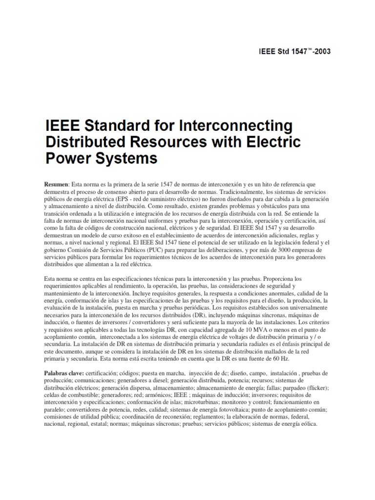 Ieee Std 1547.3