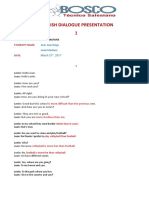 English Dialogue Presentation 1: Grammar: Student'S Name