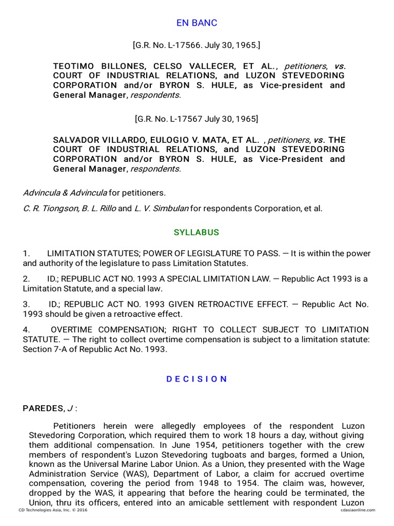 Petitioners Vs Vs Respondents en Banc PDF Statute Of Limitations