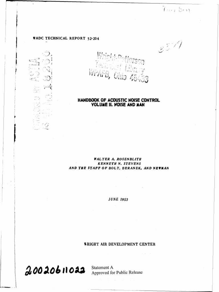 Acoustic Noise Control Handbook | PDF | Pitch (Music) | Sound