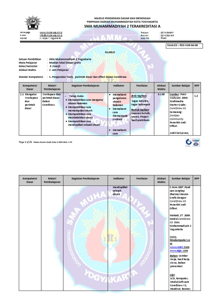 silabus desain grafis kelas x pdf 