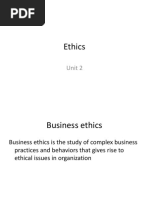 Unit 2 BUSINESS ETHICS