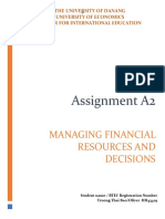 Assignment A2: Managing Financial Resources and Decisions