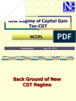 New Regime of Capital Gain Tax CGT