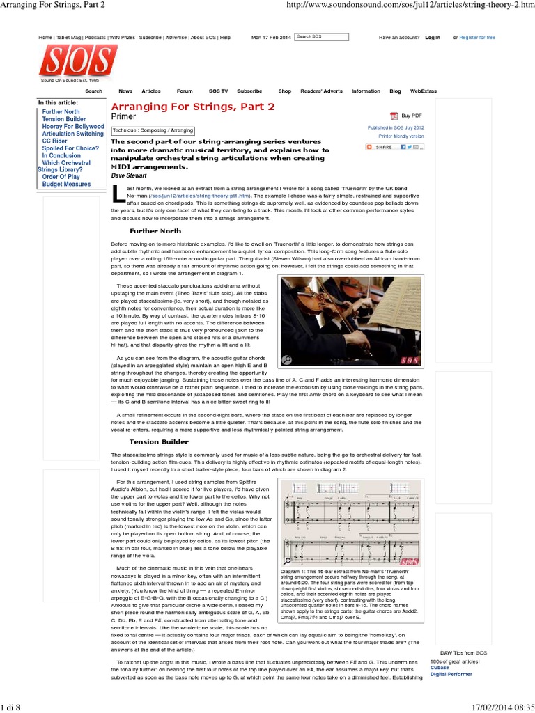 Arranging For Strings, Part 2 PDF String Instruments Violin