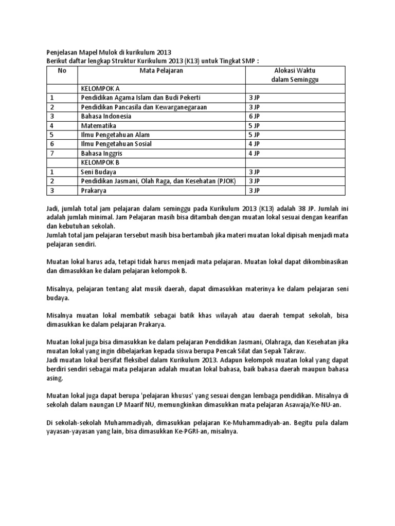 Struktur dan Contoh Muatan Lokal K13 | PDF | Kajian Bahasa Asing