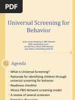 Universal Screening For Behavior