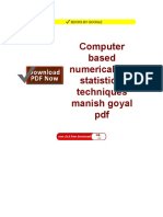 Computer Based Numerical and Statistical Techniques Manish Goyal PDF