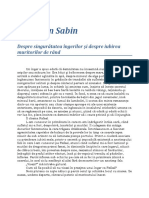 Gherman Sabin: Despre Singurătatea Îngerilor Şi Despre Iubirea Muritorilor de Rând