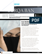 Burqa Ban: Issue Introduction