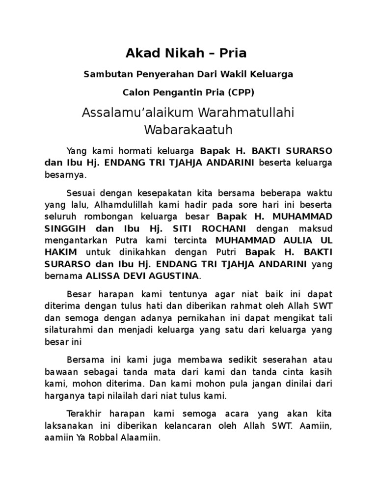 Contoh Teks Pidato Penyerahan Pengantin Pria Bahasa Jawa Kumpulan Referensi Teks Pidato