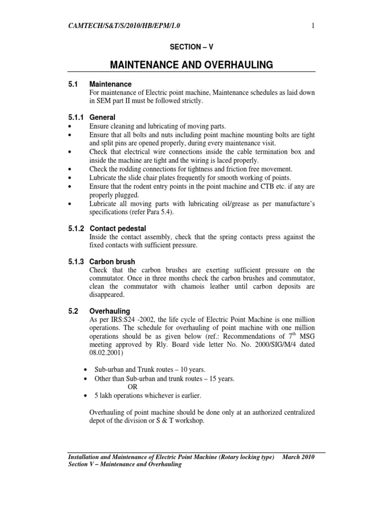 EPM Sec V Maint & Overhaul | PDF | Bearing (Mechanical) | Transmission ...