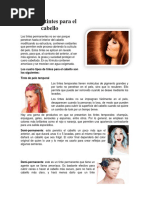 Tipos de Tintes Para El Cabello