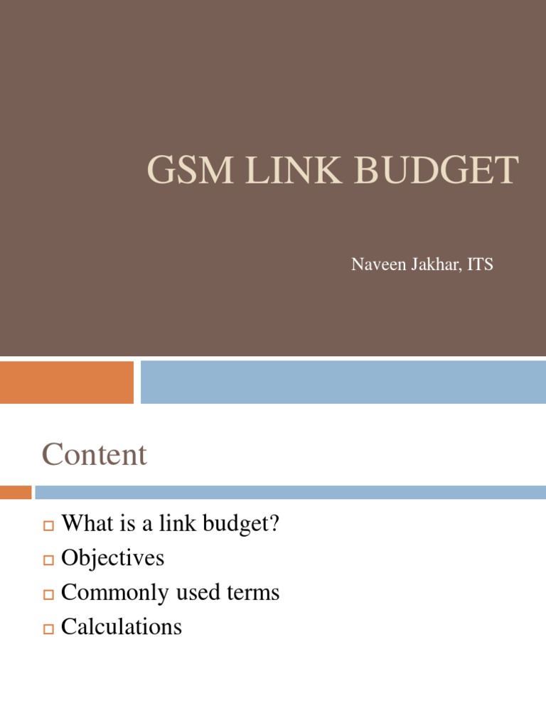 GSM Link Budget Overview | PDF | Antenna (Radio) | Electromagnetic ...