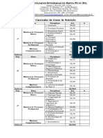 Matriz Curricular Curso Nutricao Funec