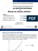 Metodos Newton Raphson y Gauss Jordan