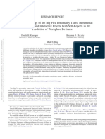 Acquaintance Ratings of The Big Five Personality Traits Incremental