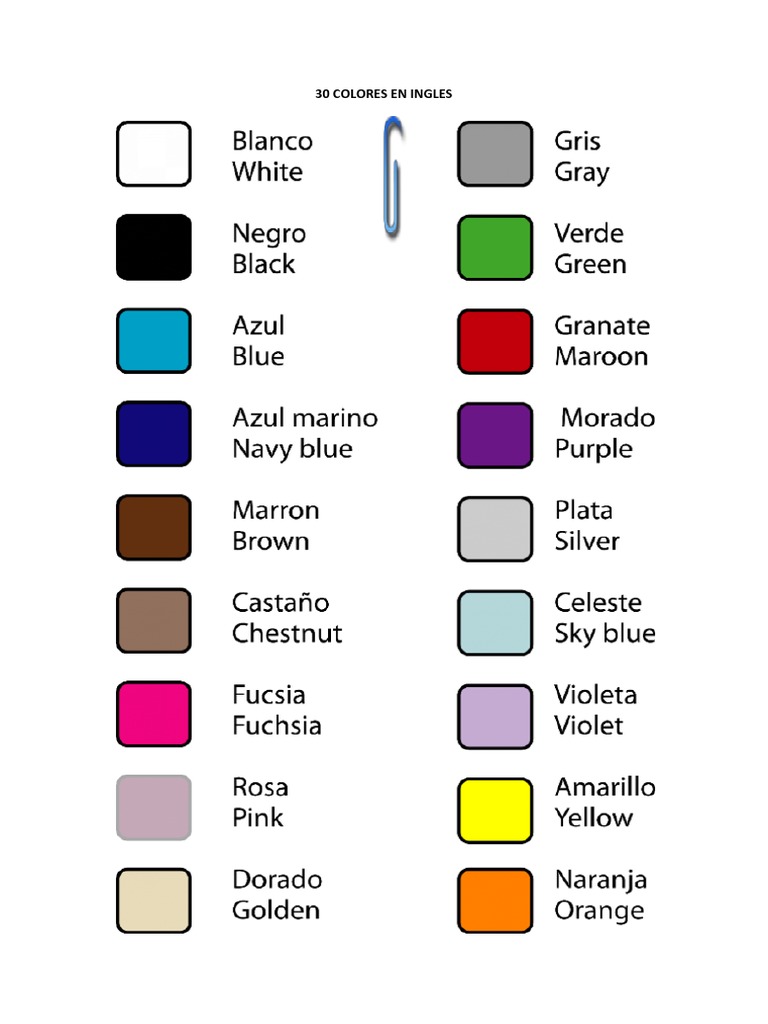 Para Gustos Los Colores En Ingles